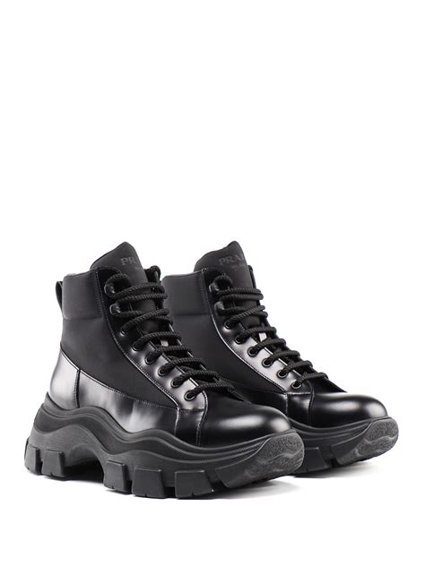 prada carbon boots|prada pegasus chunky ankle boots.